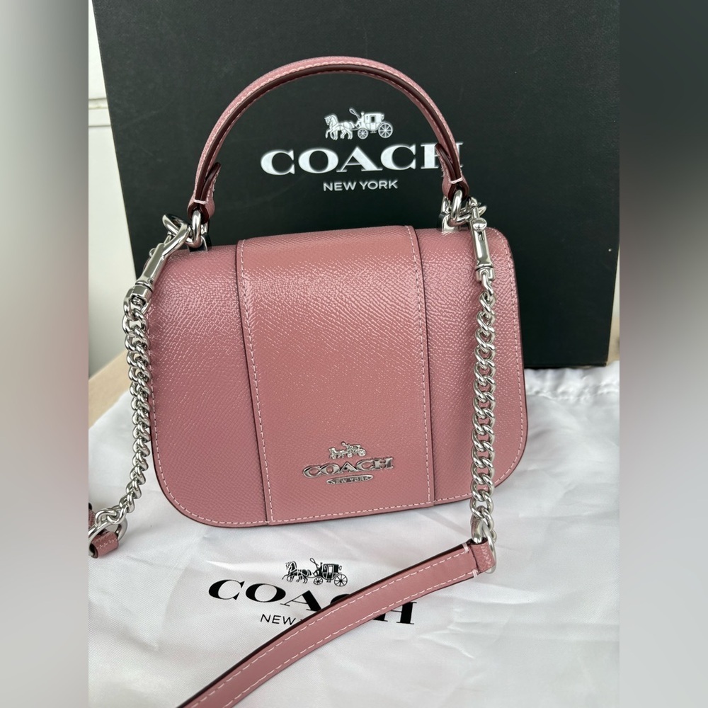 Coach Lysa Top Handle Silver/Dusty Rose - Picture 3 of 11